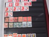 a picture of a collection of stamps on display