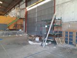 a ladder leaning against a wall in a building