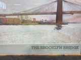 a picture of a picture of the brooklyn bridge on display
