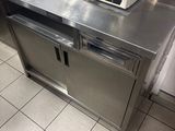 a microwave sitting on top of a counter in a kitchen