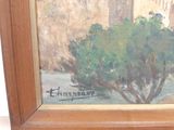 a picture of a painting of a tree in a frame