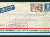 une vieille carte postale sur laquelle figure l'image d'un avion