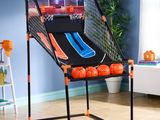 an image of a basketball arcade game set up in a living room