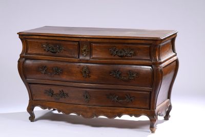 a wooden chest of drawers on a white background