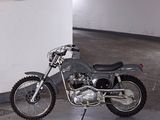a motorcycle that is parked in a parking garage
