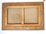 a picture of an old wooden window with two panes of glass
