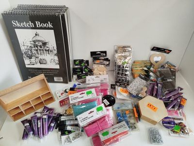 a table that has a bunch of different items on it