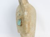 an image of a ceramic sculpture of a person ' s head
