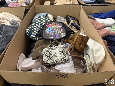 a box full of clothes and other items in it