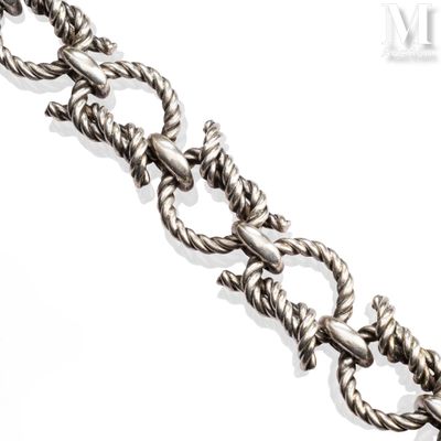 HERMÈS Bracelet en argent (925 millièmes), le maillons figur…