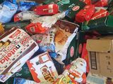 a pile of food that is sitting in a box
