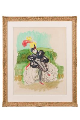 l'image d'un tableau représentant une femme assise sur un canapé