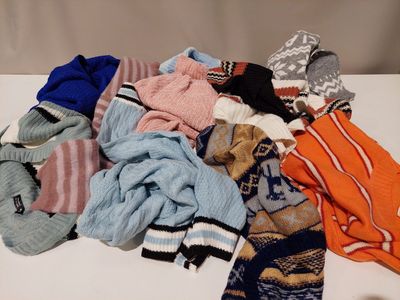 a pile of socks that are on a table