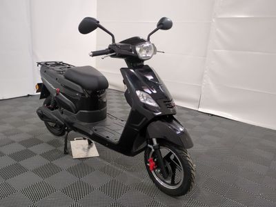 a scooter that is parked in a room