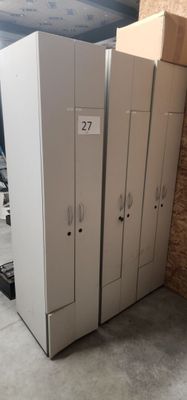 1 ensemble de 5 vestiaires double mélaminé gris 40 x 52 x 18…