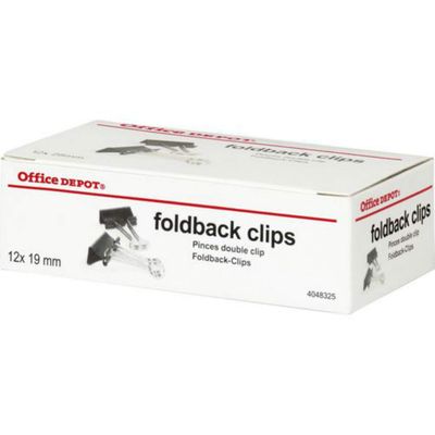 OFFICE DEPOT - 72 Pinces à dessin foldback clips - 19 mm - M…
