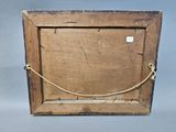 a picture of a wooden frame with a rope around it