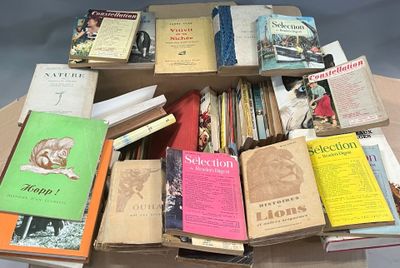 a lot of books that are sitting in a box