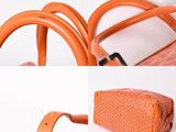 a collage of photos of a purse and a handbag