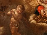 an image of a painting of a baby in the clouds