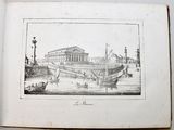 an old book with a drawing of a boat in the water