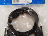 a close up of a black usb cable in a plastic bag