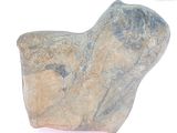 a rock that is shaped like a heart on a white surface