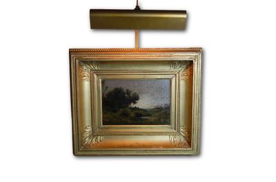 Jean VALETTE, huile sur toile marouflée, paysage à la mare, …