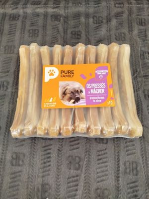 Lot de 20 paquets de 10 os pressés pour chien à macher - dat…