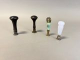 three different types of knobs are shown on a white surface