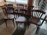 Lot de 6 chaises bistrot en bois (VERANDA)