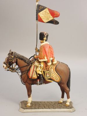 Figurines d'artistes - Empire, 90 mm, Hussard porte-étendard…