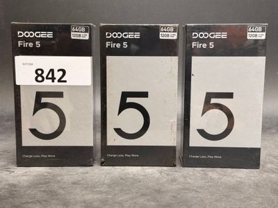 three boxes of black and white numbers on a gray background