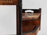 an image of a wooden shelf with a drawer