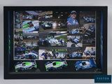 a picture of a framed picture of a race car