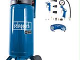the compressor is blue and has a hose, air pump, and a hose