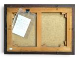 a picture of an old picture frame with a piece of paper attached to it