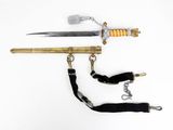 a knife and a lanyard on a white background