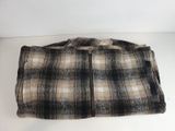 plaid wool jacket with zippered closure