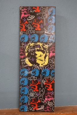 Vincent RICHEUX (1974) "Space monkey"pochoir, peinture en aé…