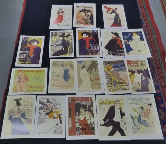 18 reproductions différentes de Toulouse Lautrec