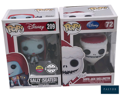 these are two boxes of funky toys from disney ' s the nightmare