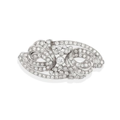 broche en diamant art déco, par van cleef