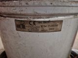 a close up of a metal container with a label on it