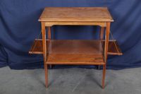 Petite desserte / table de service en bois naturel, ouvrant … (photo 2)