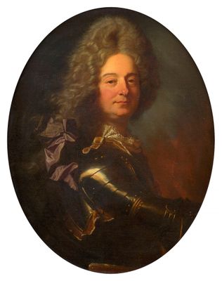 un tableau représentant un homme en armure, une épée à la main