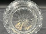 a clear glass plate with a circular design on it