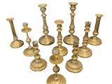 a group of candles that are sitting on a table