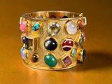 an image of a close up of a bracelet on a table
