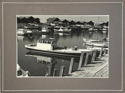 René QUEYROY (XXe). Port ostréicole du Bassin d'Arcachon.